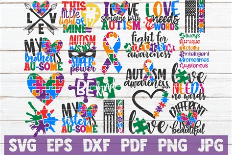 Autism Awareness Bundle Svg Cut Files By Mintymarshmallows Thehungryjpeg