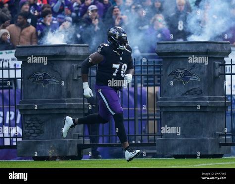 Baltimore Ravens Morgan Moses Before Of An Nfl Football Game Sunday