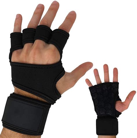 Ventilated Weight Lifting Gloves With Built In Wrist Wraps Full Palm Protection And Extra Grip