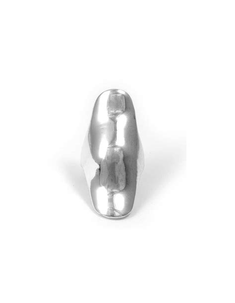 Bague Longue Argent Lisse Boutique Nirvana