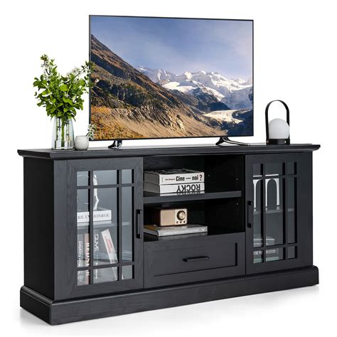 Gymax Multi Functional Farmhouse Tv Stand For Tvs Up To With