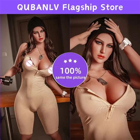 QUBANLV Brown Sex Doll Big Breasts Full Size Real Doll Silicone Doll Lifelike Vaginal Anal Sex