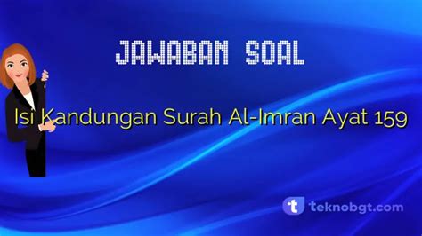 Isi Kandungan Surah Al Imran Ayat