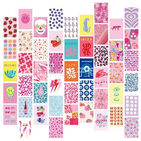 Buy Asmanna 53 Pcs Preppy Aesthetic Pictures Wall Collage Kit With Fake