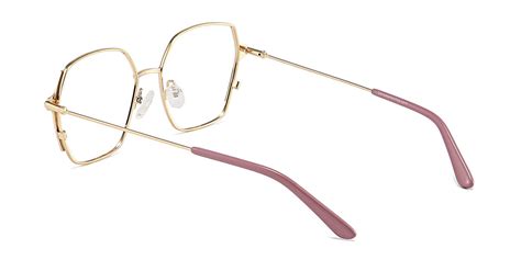 Dinah Rectangle Pink Glasses For Women Lensmart