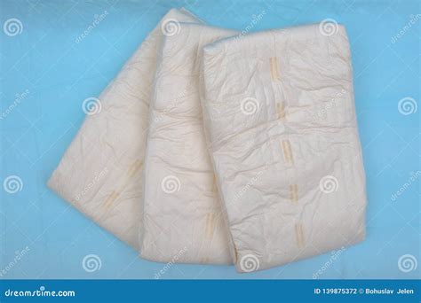 Extra Large Size Briefs For Adults Isolated On Blue Diapers For Adults