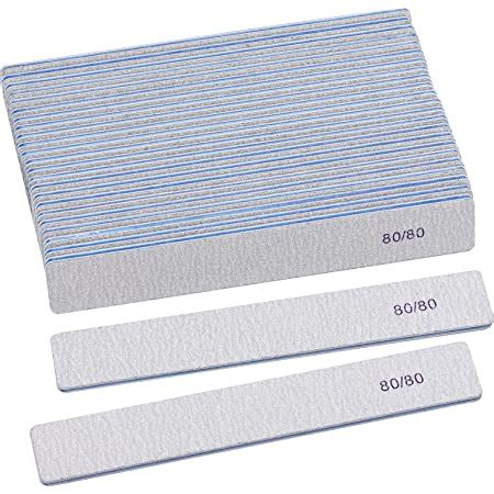 Amazon 80 80 Grit Nail Files 50 Pack Emery Boards For Acrylic