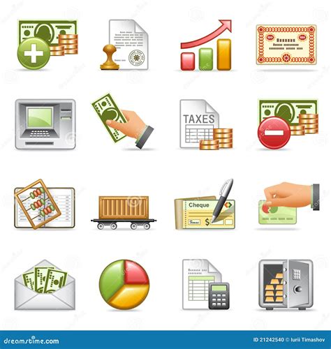 Iconos De Las Finanzas Conjunto Ilustraci N Del Vector