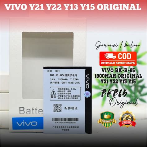 Jual BATERAI BATRE VIVO Y21 Y22 Y13 Y15 BK B 65 BKB65 Original Shopee