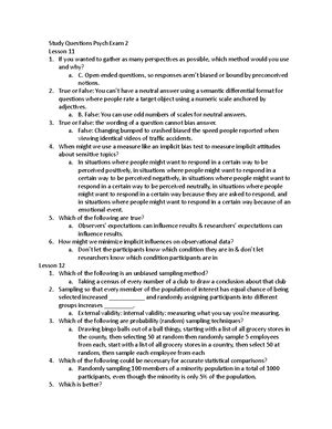 Chapter 1 Study Guide Ohio State Research Methods In Psychology