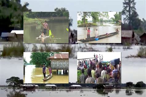 Assam Flood Situation Worsens Brahmaputra River Crosses Danger Mark