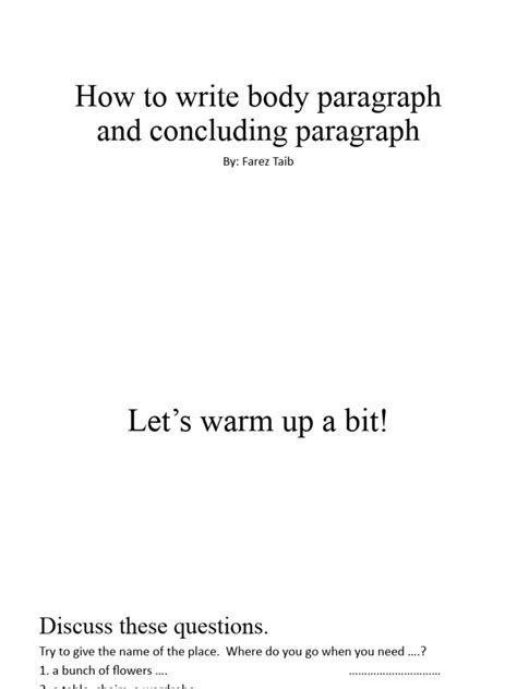 How To Write Body Paragraph And Concluding Paragraph Pdf Online Shopping