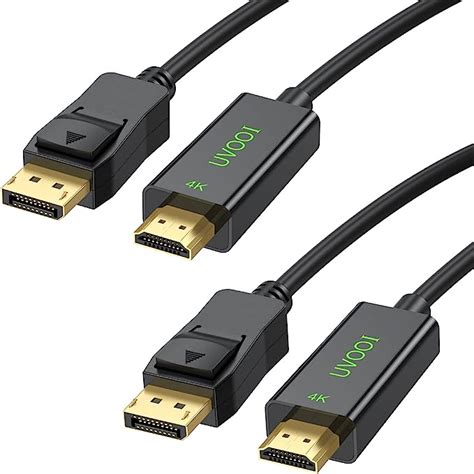 Cabo Adaptador DisplayPort Para HDMI 4K De 1 8 M UVOOI Unidirecional