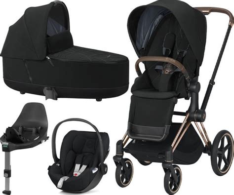 Kočárek Cybex Set Priam Rosegold Seat Pack 2021 Lux Carry Cot Včetně