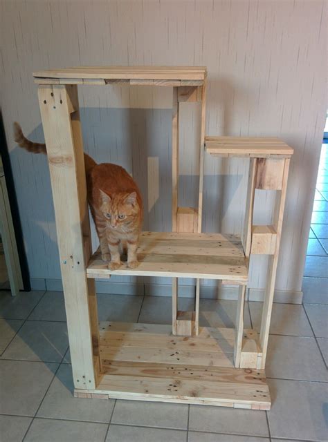 Arbre à Chat Palettes Bois Wood Cat Réemploi Cat Furniture Design