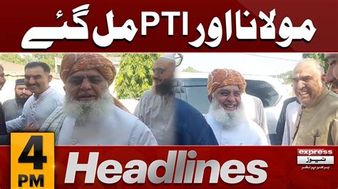 Maulana Fazl Ur Rehman With Pti News Headlines Pm Sep