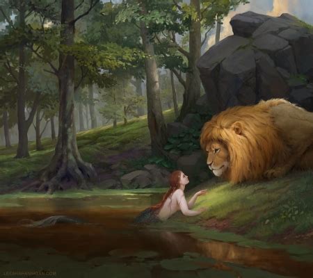 A Mermaid And Her Lion D And Cg Abstract Background Wallpapers On