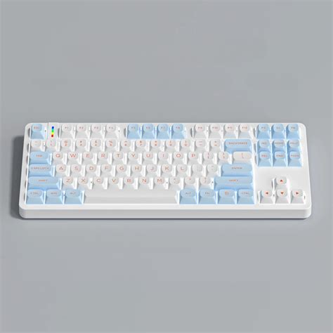 Furycube G Gasket Hot Swappable Wired Mechanical Keyboard White Blue Noah Silver Switch