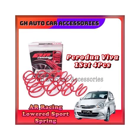 Perodua Viva Ar Racing Sport Coil Spring Lowered Sport Spring 1set 4pcs