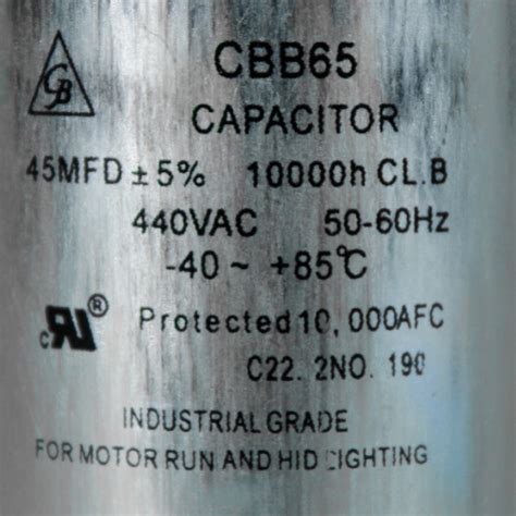 Capacitor De Trabajo Redondo Mfd Vac C R