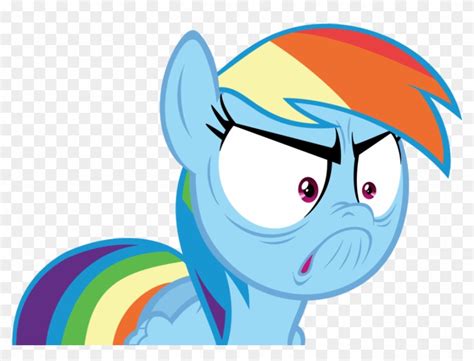 Rainbow Dash Memes Face - Rainbow Dash Angry, HD Png Download ...