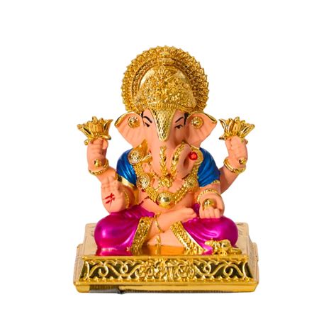 Buy House Of Wemy Dagdusheth Ganesh Idols Gold Plated Dagdusheth