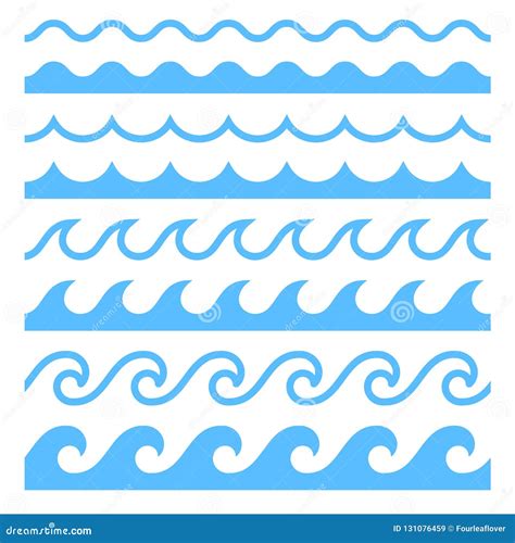 Vector Textures Water Waves Stock Vector Illustration Of Elegance