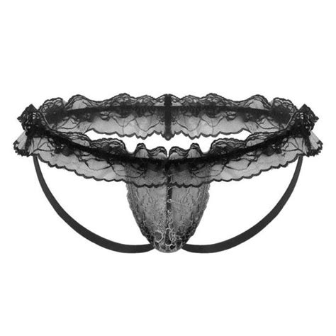 Iixpin Micro String Sexy Homme Ouvert Fesse Nu Tanga G String Bikini Thong Slip Underwear Type C