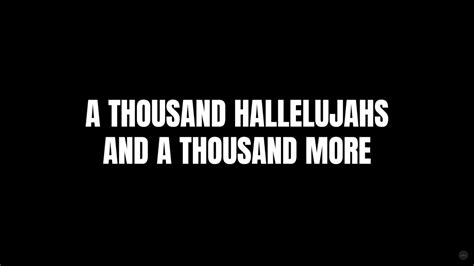 A Thousand Hallelujahs Live Lyrics Brooke Ligertwood Youtube