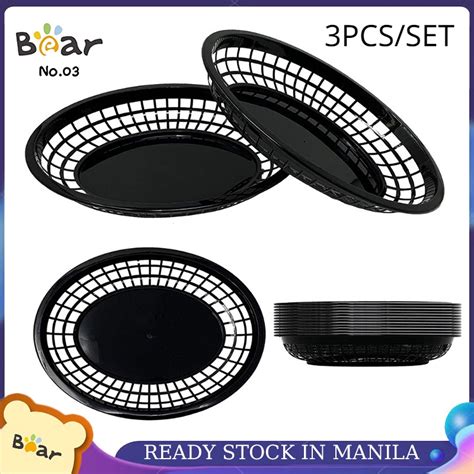 Fast Food Baskets Food Tray Plastic Basket Tray Stackable Deli Barbecue