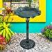 Gardenkraft Bird Bath With Solar Powered Light Verdigris Metal