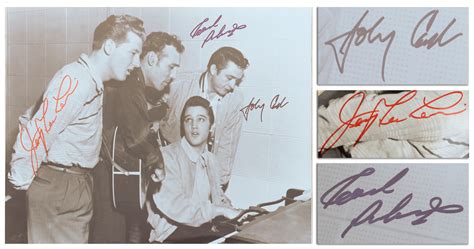 Lot Detail Jerry Lee Lewis Johnny Cash Carl Perkins Signed X