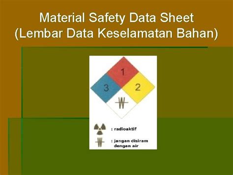 Material Safety Data Sheet Lembar Data Keselamatan Bahan