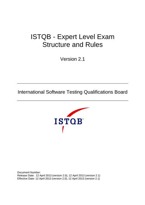 Pdf Expert Level Exam Structure And Rules Istqb Dokumen Tips