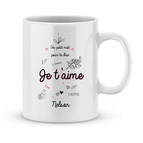 Mug personnalisé avec un prénom un petit mot Joli Mug