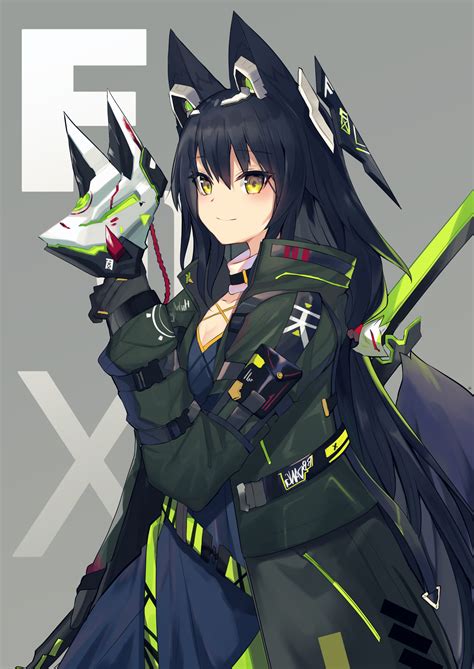 Anime Fox Girl With Black Hair