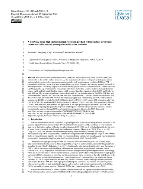 PDF A GeoNEX Based High Spatiotemporal Resolution Product Of Land