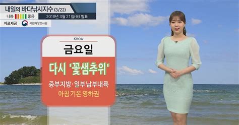 내일의 바다낚시지수 3월 22일 꽃샘추위 강원 영동 경북 강풍 주의보일부 풍랑주의보