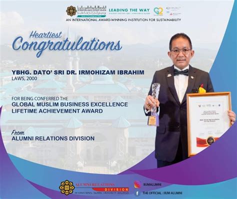 Irmohizam Terima Anugerah The Global Muslim Business Excellence