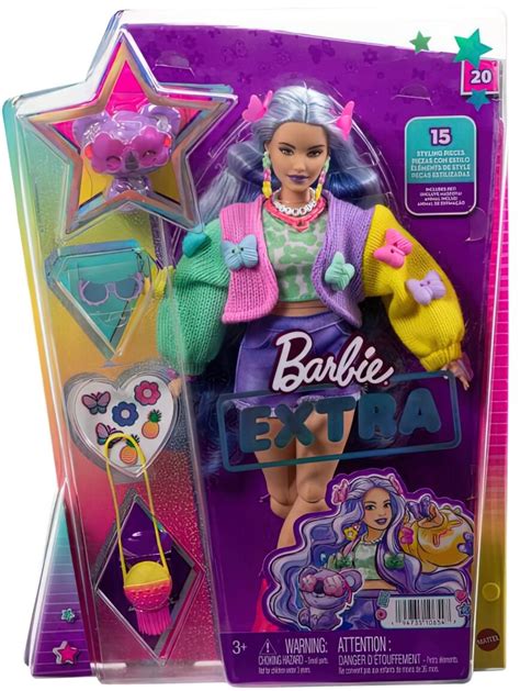 Barbie Extra Moda Lawendowe włosy HKP95 Lalka niskie ceny i opinie w