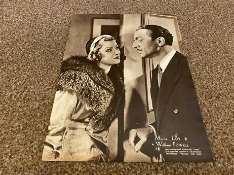 Ftwb17 Pin Up Picture 11x8 William Powell And Myrna Loy Ebay