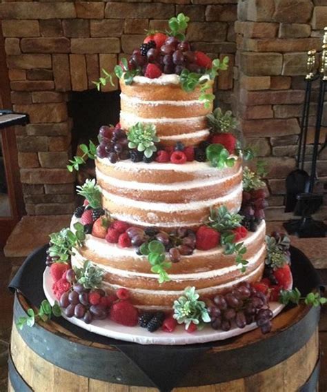 Fresh Fruit Naked Wedding Cake