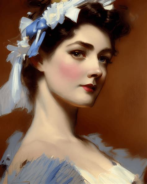 Gibson Girl Portrait · Creative Fabrica