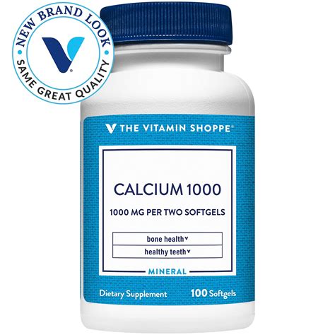 Calcium 1000 Mg Con D3 100 Capsulas Blandas The Vitamin Shoppe Paraguay