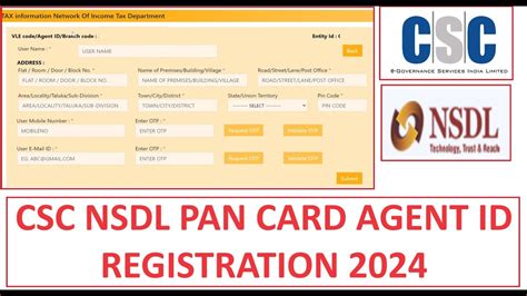 Csc Nsdl Pan Card Agent Id Registration Csc Cscvle Cscupdate