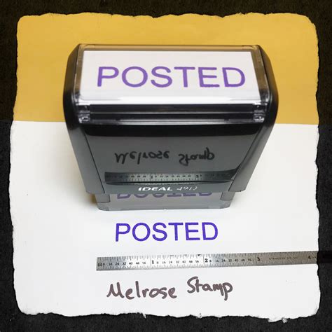 Posted Rubber Stamp For Office Use Self Inking Melrose Stamp Company