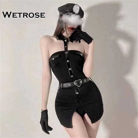 Wetrose Sexy Lencer A Cospaly Uniforme De Polic A Tentaci N Paquete