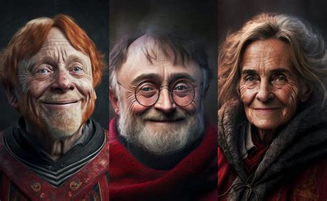 Así se verían los personajes de Harry Potter de ancianos según una IA