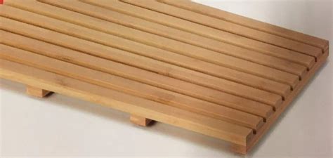 Bamboo 53 X 35 5x2 5 Slat Timber Bathroom Mat Shower Mat Non Slippy