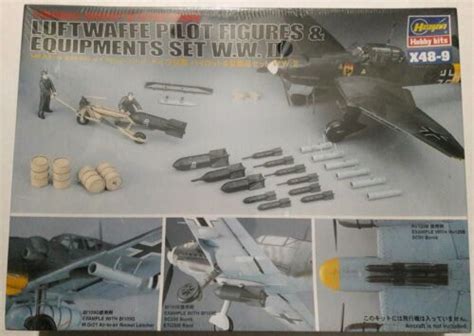 Hasegawa Scale Luftwaffe Pilot Figures Equipments Set Wwii